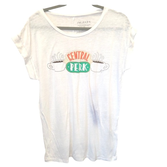 F.R.I.E.N.D.S. Tops - Friends Central Perk Graphic T Shirt White XL Extra Large Tee TV Show